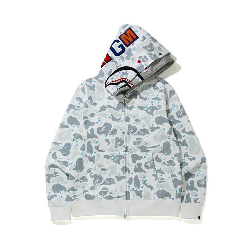 Sudadera BAPE Camo Shark con cremallera completa