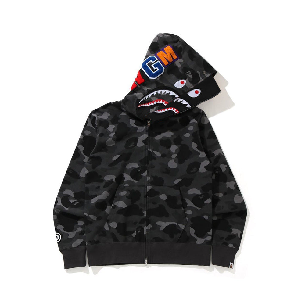 Sudadera BAPE Camo Shark con cremallera completa
